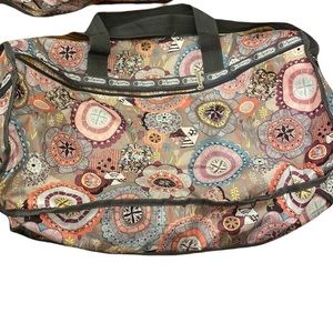 Le sport sac extra large duffle luggage travel bag pink purple gray